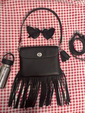 Coach 1964 Fringe Re-Edition Shoulder/Crossbody Bag - Black | NWOT